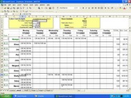 Employee Scheduler for Excel and OpenOff screenshot